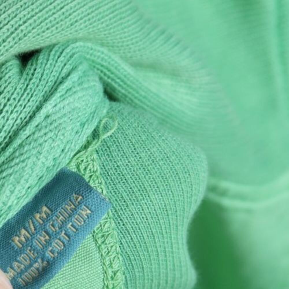 Tommy Bahama Relax 1/4 Zip Pullover Embroidered Marlin Logo Green Cotton Mens M - Picture 7 of 7